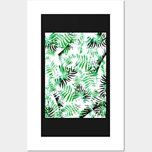 Palm leaves, Tropical print, Pattern, Print, Tropical, Green, Pattern, Funny art, Modern art, Wall art, Print, Minimalistic, Modern Posters and Art